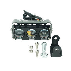 Feux de brouillard à <span class=keywords><strong>LED</strong></span> pour moto, double couleur, pour voitures, camions, SUV, mini phare, phare de conduite, accessoires de moto, 12-80V - Product Image 2