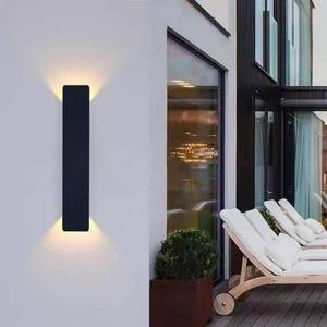 Moderne eenvoudige lange vierkante wandlamp met op- en neerwaartse verlichting voor gang, trap, woonkamer, achtergrond, buiten, waterdichte wandverlichting - Product Image 4