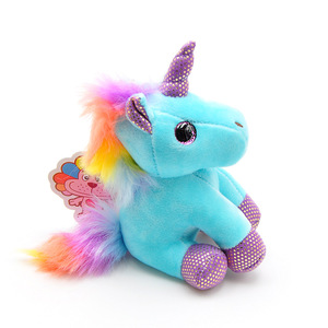 <span class=keywords><strong>Anime</strong></span> Schlüssel anhänger Cartoon Farben Plüsch Einhorn Puppe Anhänger Aufkleben Auto Schlüssel ring für Männer Student Taschen Gepäck - Product Image 4