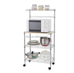 Scaffale Organizer Multifunzionale in Metallo a 4 Ripiani per Forno a Microonde <span class=keywords><strong>da</strong></span> <span class=keywords><strong>Cucina</strong></span> Domestica - Product Image 2