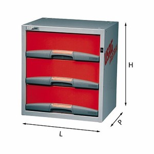 Caja de Herramientas D3 Roja de 5000, Gabinete de Almacenamiento de Acero con 3 Cajones para Uso en Taller - Product Image 1