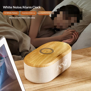 Appareil audio de chevet tout-en-un : haut-parleur <span class=keywords><strong>Bluetooth</strong></span>, chargeur sans fil, <span class=keywords><strong>réveil</strong></span>, machine à bruit blanc, veilleuse pour chambre à coucher - Product Image 6