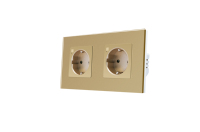 Smartdust UE norme allemande Tuya ZigBee 3.0 USB Double prise 2 voies 16A Wifi prise murale pour Smart Home Schuko