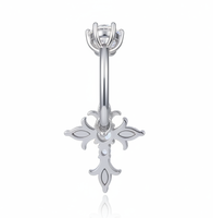 Anneaux de nombril Anicina 14G avec diamants CZ, anneaux de nombril papillon, cœur, diable, bijoux de piercing pour femmes