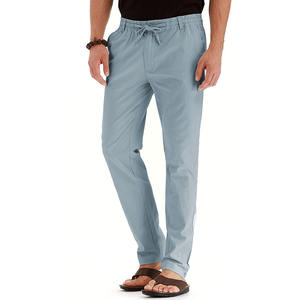 Pantalons décontractés pour hommes de style européen <span class=keywords><strong>et</strong></span> américain en gros, taille élastique, respirant, couleur unie, <span class=keywords><strong>pantalon</strong></span> droit de sport - Product Image 3