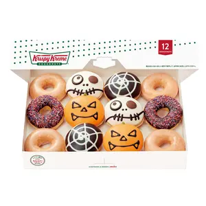 Wegwerp Bakken Voedsel Papier Custom Pakket Donut Loaf Cake Verpakking Dessert Dozen Met Venster