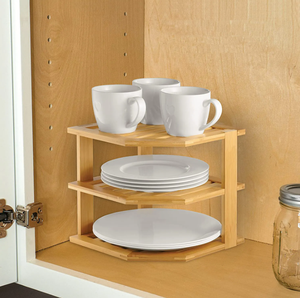 Estante de secado de bambú funcional para uso doméstico, cocina, tarro de especias de madera, organizador de almacenamiento y escurridor para platos, frutas y verduras - Product Image 6