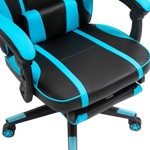 <span class=keywords><strong>Fauteuil</strong></span> de jeu pivotant en cuir bleu, rembourré, confortable, fonctionnel, durable, <span class=keywords><strong>meilleur</strong></span> <span class=keywords><strong>fauteuil</strong></span> de jeu inclinable OEM avec repose-pieds - Product Image 4