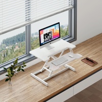 Bureau sur pied pour ordinateur portable, pliable, avec support de moniteur, table de travail