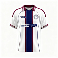 Maillot de football vintage à sublimation avec col, t-shirt personnalisé ample, vêtements de sport unisexe, rétro, pour l'entraînement d'équipe de football