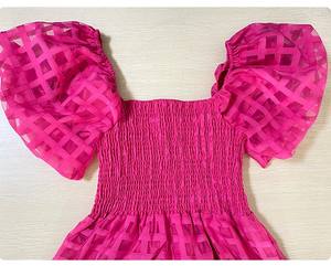 Abbigliamento donna personalizzato nuovo Design da sera elegante taglie forti abiti da donna stampa grande abito Casual con maniche a sbuffo - Product Image 4