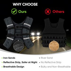 Gilet lesté réglable pour femmes, 6 poids en sable de fer pour la force, gilet lesté Lecheng k19, gilet tactique porte-plaques - Product Image 6