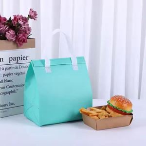 Aluminum Foil Lined Non Woven Insulated Thermal <b>Bag</b> with Zipper Custom Reusable Portable Food Cooler <b>Bag</b> Bulk - Product Image 5