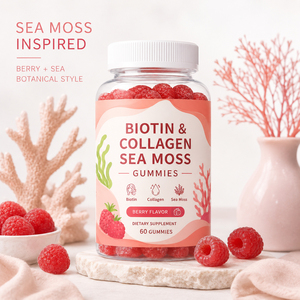 Gomitas de Belleza de Marca Privada con Biotina, Colágeno y Musgo Marino para Adultos, Mejora de Uñas, Cabello y Piel, Refuerzo Inmunológico, Antioxidante, 60 Unidades - Product Image 3