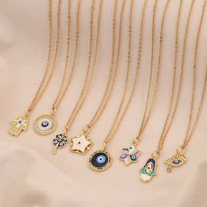 Collana con Ciondolo Occhio del Diavolo 2026, Placcata Oro con Zirconi e Smalto, Charm Occhio Malvagio per Gioielli da Ragazza - Product Image 1