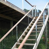 Rampe à câbles verticale en acier inoxydable antirouille personnalisable, résistante à l'eau, installation DIY, design moderne pour escalier et balcon