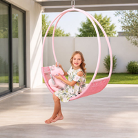 Fauteuil suspendu Ropecube Moon Swing en acier robuste avec corde en polyester, pour intérieur, chambre, balcon, extérieur, hamac