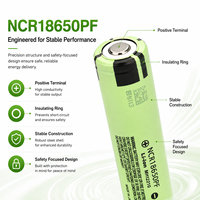Sel Baterai Lithium Ion NCR18650PF 2900mAh Kelas A, Daya Tahan Tinggi, Dapat Diisi Ulang untuk Paket Penyimpanan Energi Kustom