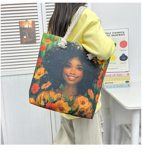 <span class=keywords><strong>Sac</strong></span> <span class=keywords><strong>à</strong></span> <span class=keywords><strong>main</strong></span> de grande capacité réutilisable Ladies <span class=keywords><strong>Flora</strong></span> Tropical Tote Canvas Shoulder Summer Handbag Beach Tote Bag GIRL - Product Image 6