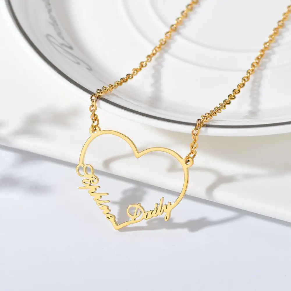 Hoge Kwaliteit Letters Roestvrij Staal 18K Goud Naam Creatieve Gepersonaliseerde Mannelijke En Vrouwelijke Mode Sieraden Kettingen