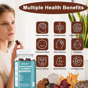 ASAP OEM Mushroom Complex Gummies Suplementos de apoyo inmunológico Comida saludable Vegan Lions Mane Mushroom Gummies - Product Image 3