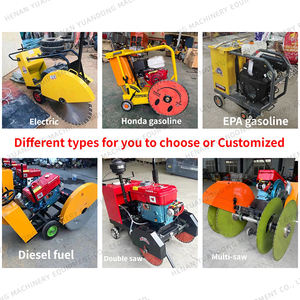 Nouvelle construction de routes à pied hydraulique derrière les chenilles scie à ciment diesel coupe-route découpeuse de béton avec télécommande - Product Image 3