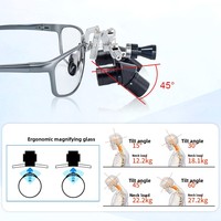 Loupe binoculaire HD pour chirurgie dentaire 48 avec lampe rechargeable Modèle ERGOII 4X-6X Instrument médical
