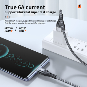 Jmax Nouveauté Câble USB Type-C de charge <span class=keywords><strong>super</strong></span> rapide 66W 1m Compatible avec les téléphones IOS et Android avec tous les protocoles de charge rapide - Product Image 5
