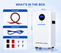 Batería LiFePO4 de 51.2V 200Ah 10.24kWh, Tipo Vertical, Batería de Almacenamiento Solar con BMS Inteligente para Almacenamiento de Energía Residencial