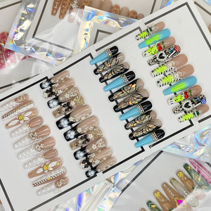 <span class=keywords><strong>Kit</strong></span> de 10 <span class=keywords><strong>faux</strong></span> <span class=keywords><strong>ongles</strong></span> réutilisables à presser, motifs stiletto et cercueil, design salon, peinture <span class=keywords><strong>gel</strong></span> à la main, <span class=keywords><strong>faux</strong></span> <span class=keywords><strong>ongles</strong></span> à presser manuels - Product Image 2