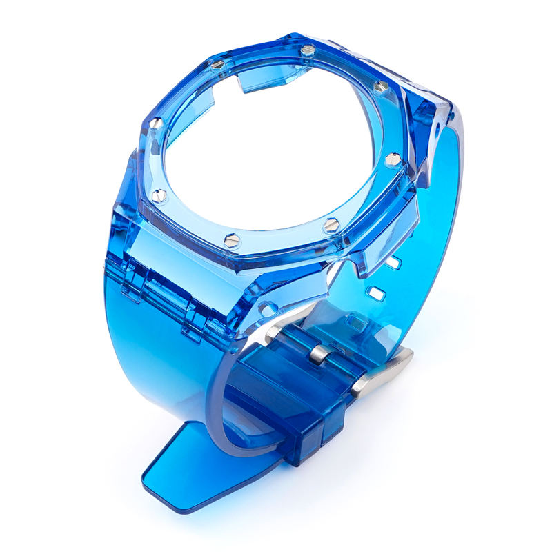 Étui et bracelet bleu foncé