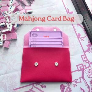 PU Leather Mahjong Card Clutch <b>Holder</b> Pouch Mahjong Card Clutch Game Night Organizer, Mother's Day Gift Chic Tabletop Accessory - Product Image 3