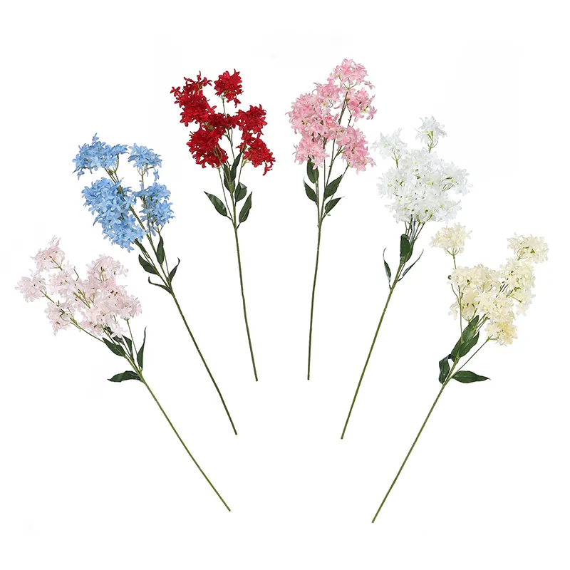Flores artificiales para decoración del hogar, flores cruzadas de seda, venta al por mayor