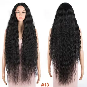 Rebecca Lace Wigs Long Wavy Synthetic With Baby Hair Half Hand Tied 180% Density Wig Heat Resistance Wigs For Black women