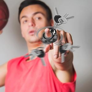 Новый металлический спиннер-брелок для ключей, антистресс-кольцо, игрушка-спиннер для мужчин, женщин и детей - Product Image 2