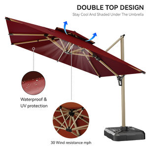 Sombrilla de Patio HANYI 3x3m, Plegable, Impermeable, con Poste de Aluminio Resistente, Diseño Moderno, Tipo Cantilever, para Uso en Exteriores - Product Image 5