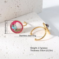 Ensemble de bagues ouvertes ajustables plaquées or 18 carats Série Océan pour femmes - Bijoux minimalistes motif vague et coquillage étoile de mer, cadeau