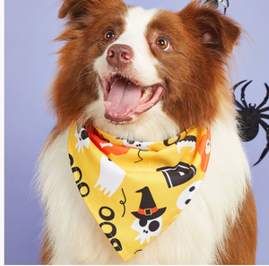 Grosir Bandana hewan peliharaan Halloween aksesori kostum syal segitiga kucing Bib anjing - Product Image 6