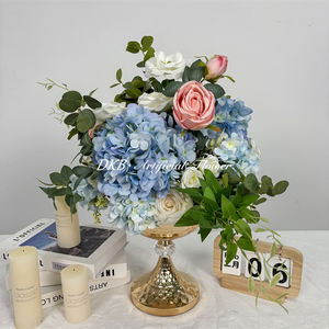 Boule de fleurs artificielles d'hortensia bleu personnalisable pour mariage, plantes en soie pour intérieur et extérieur, décorations pour la fête des mères - Product Image 3