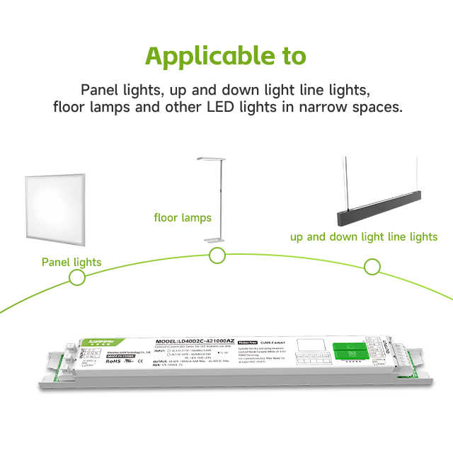 40W Linear Programmable LED Driver 0-10V Dimmable with Constant Current ...