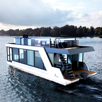 Bateau pour hôtel flottant, maison préfabriquée, maison modulaire, bateau, Structure en aluminium, petite maison, maison aquatique