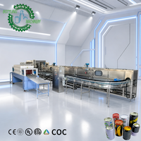 Ligne de remplissage et de scellage de canettes industrielle à 30 têtes, capacité 15 000 canettes/heure, pour boissons gazeuses en canettes aluminium de 0 à 500 ml