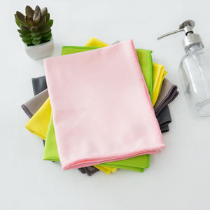 Paño de microfibra para limpieza de vidrios de 16x16 pulgadas, venta al por mayor de fábrica, reutilizable, sin marcas de agua, sin desprendimiento de pelo, paño de pulido. - Product Image 1