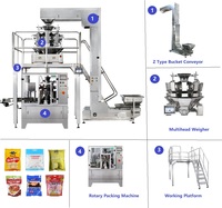 Machine automatique de comptage, de remplissage et d'emballage de capsules de détergent en poudre PVA pour lave-vaisselle
