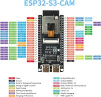 Carte de développement ESP32-S3-CAM avec caméra OV3660 et module ESP32-S3-WROOM N16R8 double Type-C pour projets IoT/DIY/AI