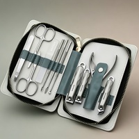 Ensemble complet de manucure haut de gamme et luxueux en acier inoxydable classique : Pince à ongles Eagle-Break, Coupe-ongles, Ciseaux à sourcils