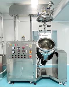 Mélangeur émulsifiant sous vide personnalisé de 50L 100L <span class=keywords><strong>pour</strong></span> la fabrication de pâte de fond de teint, de cire capillaire, de gel, de dentifrice, avec chauffe-eau - Product Image 3
