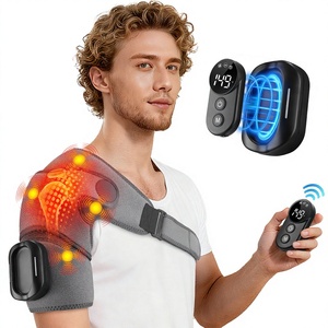 Coussin chauffant massant pour les épaules rechargeable avec télécommande sans fil, pour thérapie articulaire - Product Image 2