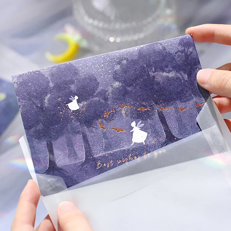 Customize Printing DIY OEM Colorful Glitter Card Stock Paper Packaging Rolling Papers Invites Wedding Invitation Card