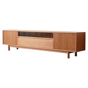 Zeyang Cherry Wood <b>Sideboard</b> <b>Storage</b> Cabinet 2.25m Solid Wood Nordic Modern Home Furniture - Product Image 5